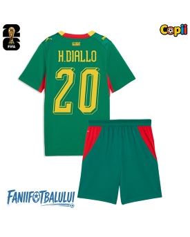 Senegal Habib Diallo #20 Echipament de Fotbal Replică Mondial 2026 Copii Deplasare (+ Șorturi)